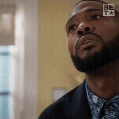 Bearded Man In Suit And Tie Looking Up GIF