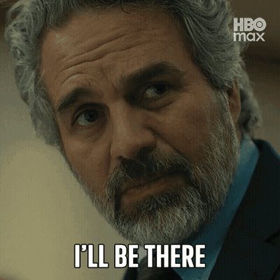 Bearded Man In Suit Saying I'll Be There GIF