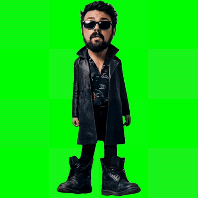 Bearded Man In Sunglasses And Black Jacket Dancing GIF