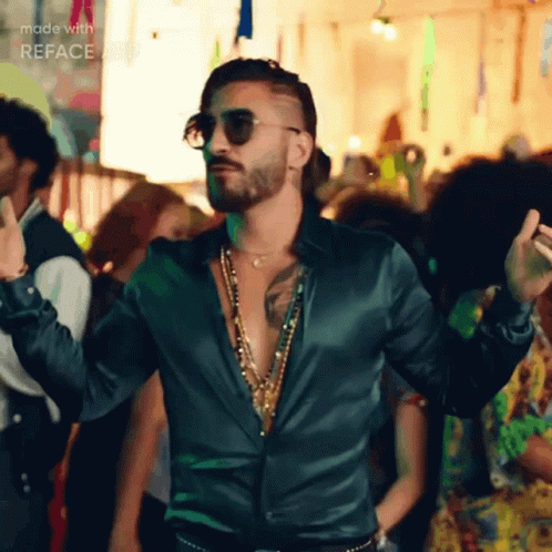 Bearded Man In Sunglasses And Black Shirt GIF