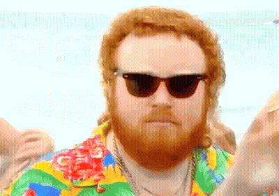 Bearded Man In Sunglasses And Colorful Shirt GIF