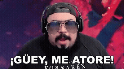 Bearded Man In Sunglasses And Headphones Saying Guey Me Atore GIF