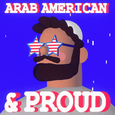Bearded Man In Sunglasses Arab American & Proud GIF