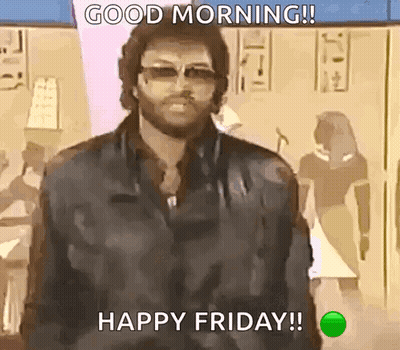 Bearded Man In Sunglasses Says Good Morning Happy Friday GIF