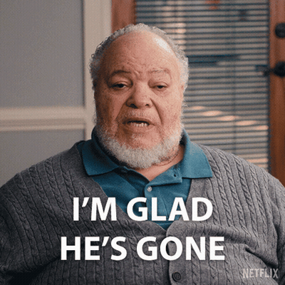 Bearded Man In Sweater I'm Glad He's Gone GIF