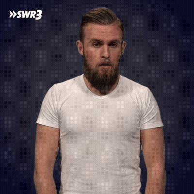 Bearded Man In SWR3 T-Shirt GIF