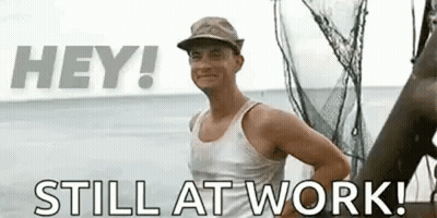 Bearded Man In Tank Top By Water GIF