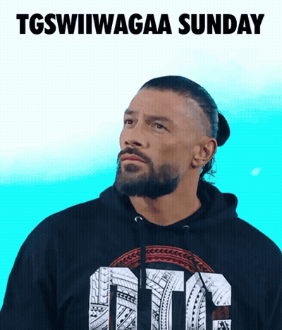 Bearded Man In TGSWIIWAGAA Sunday Shirt GIF