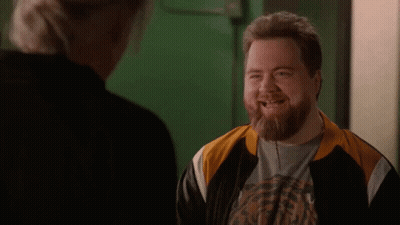 Bearded Man In Tiger T-Shirt Talking To Man GIF