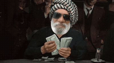 Bearded Man In Turban Holding Money GIF
