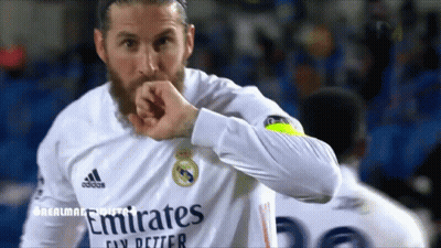 Bearded Man In White Emirates Shirt GIF