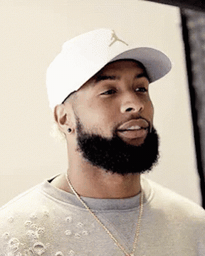 Bearded Man In White Hat And Gold Chain GIF