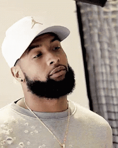 Bearded Man In White Hat And Necklace GIF