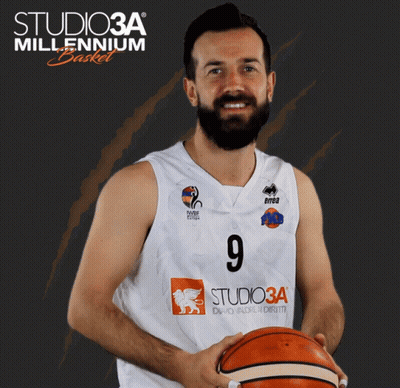 Bearded Man In White Jersey Number 9 GIF