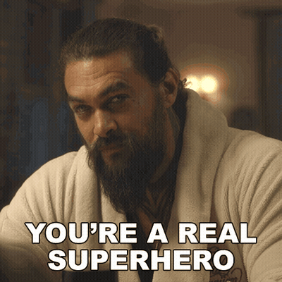 Bearded Man In White Robe Saying You're A Real Superhero GIF