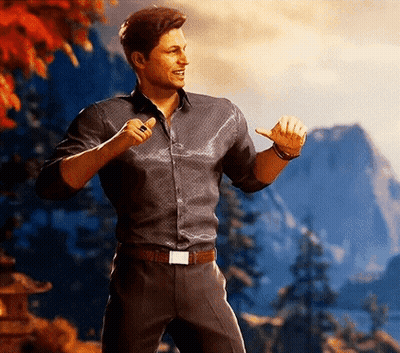 Bearded Man In White Shirt And Tie Hallway GIF