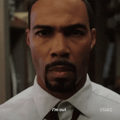 Bearded Man In White Shirt And Tie Says Im Out GIF