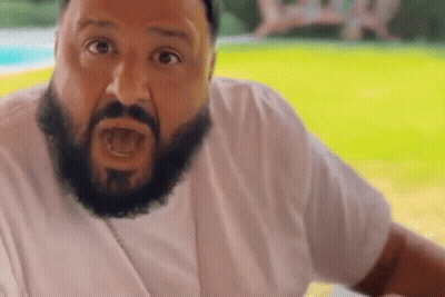 Bearded Man In White Shirt Making Funny Face GIF