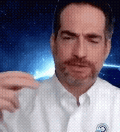 Bearded Man In White Shirt Making Funny Face GIF