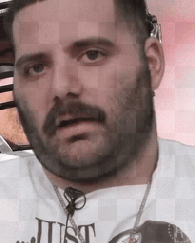 Bearded Man In White Shirt Saying Just GIF
