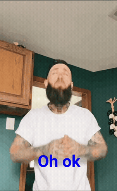 Bearded Man In White Shirt Saying Oh Ok GIF