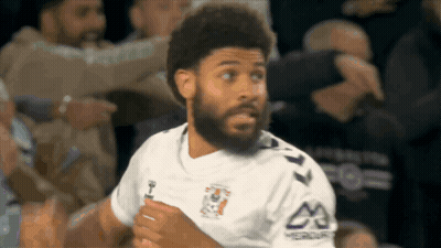 Bearded Man In White Shirt With Letter M GIF