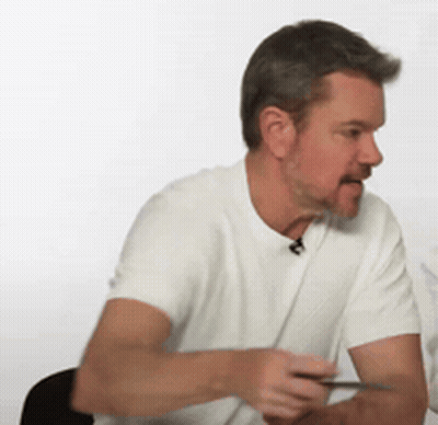 Bearded Man In White Shirt With Microphone GIF