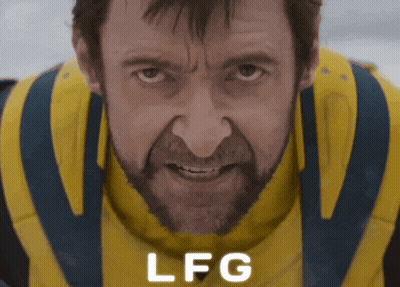 Bearded Man In Yellow And Blue Vest LFG GIF