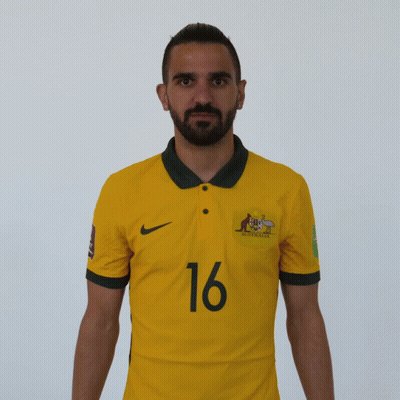 Bearded Man In Yellow Jersey Number 16 GIF