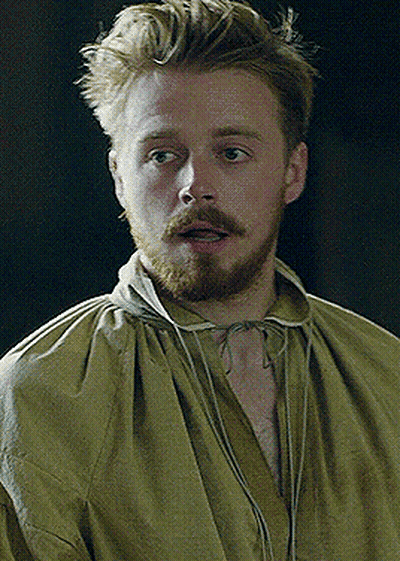 Bearded Man In Yellow Shirt Surprised GIF
