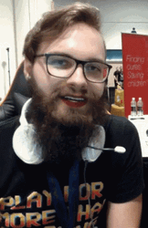 Bearded Man Kiss And Heart Hands GIF