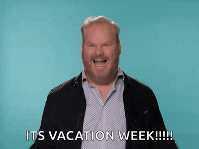 Bearded Man Laughing Its Vacation Week GIF
