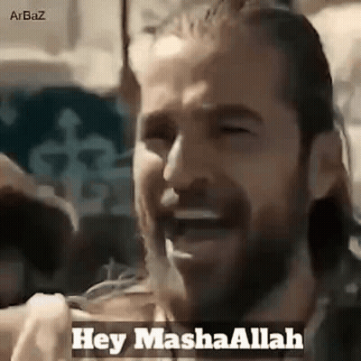 Bearded Man Laughing Saying Hey Mashaallah GIF