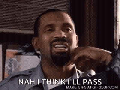 Bearded Man Laughing Saying Nah I Think I'll Pass GIF