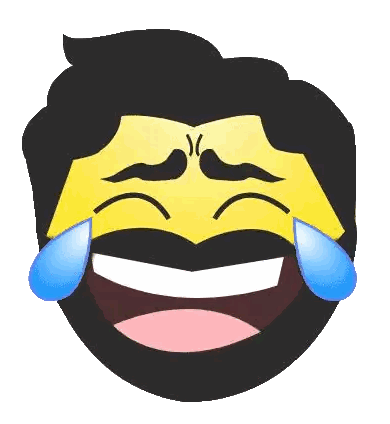 Bearded Man Laughing With Tears Sticker