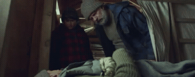 Bearded Man Laying In Bed With Blanket On Head GIF