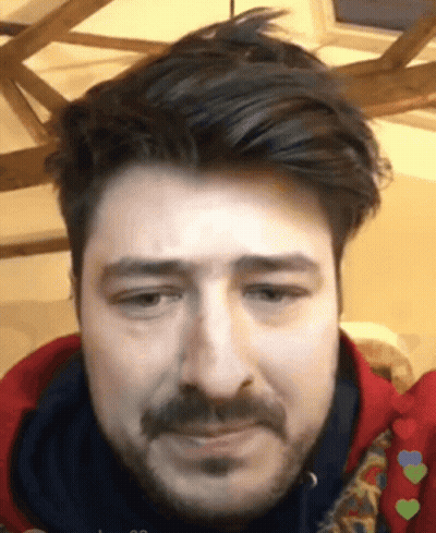 Bearded Man Looking At Camera GIF