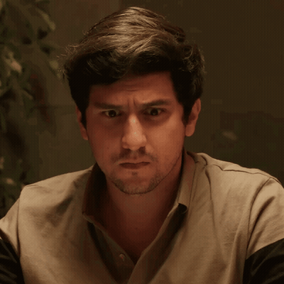 Bearded Man Looking At Camera Seriously GIF