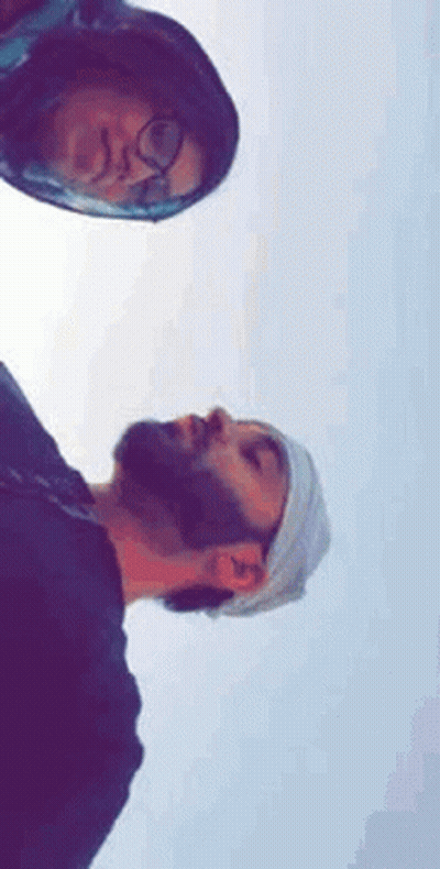 Bearded Man Looking At Mirror GIF