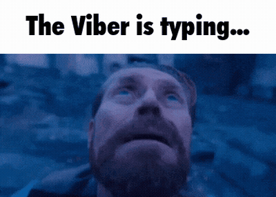 Bearded Man Looking Up At The Viber Is Typing GIF