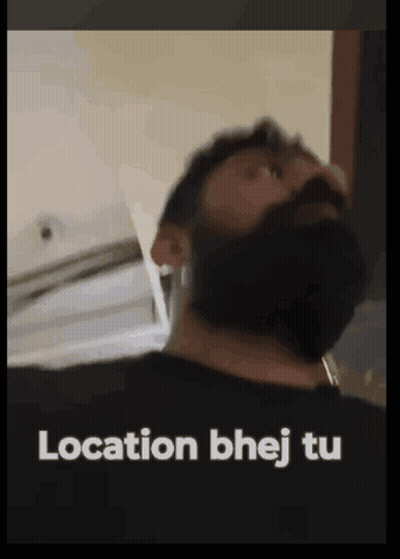 Bearded Man Looking Up Location Bhej Tu GIF
