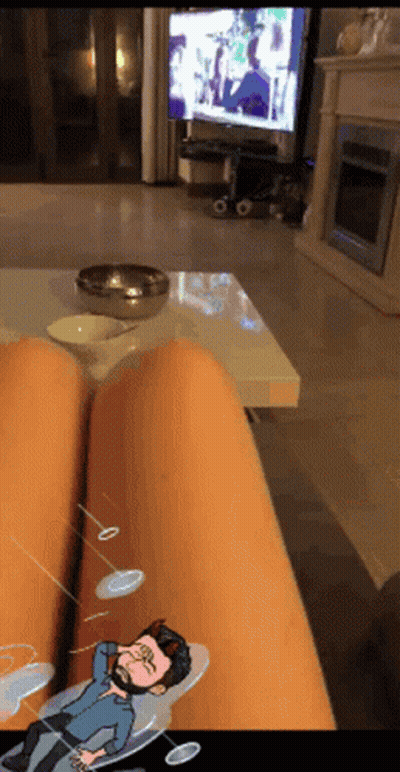 Bearded Man Lying On Chair GIF