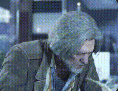 Bearded Man Lying On Floor Eyes Closed Another Man Watching GIF