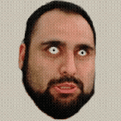 Bearded Man Making Funny Face GIF