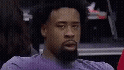 Bearded Man Making Funny Face At Basketball Game GIF