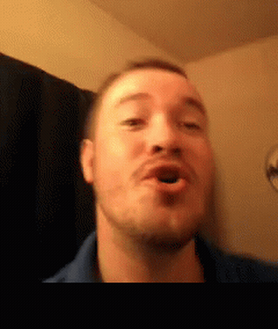 Bearded Man Making Funny Face GIF