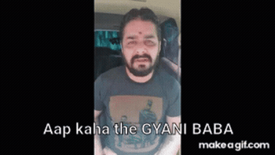 Bearded Man Making Funny Face In Car GIF