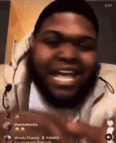 Bearded Man Making Funny Face On Phone GIF
