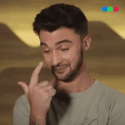 Bearded Man Making Funny Face Pointing GIF