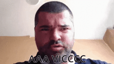 Bearded Man Making Funny Face Saying Aaa Vicccc
